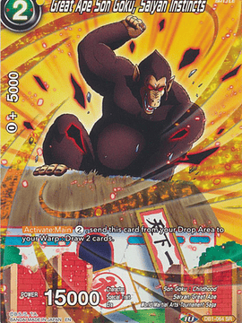 Great Ape Son Goku, Saiyan Instincts (Alternate Art) - DB1-064 - Super Rare