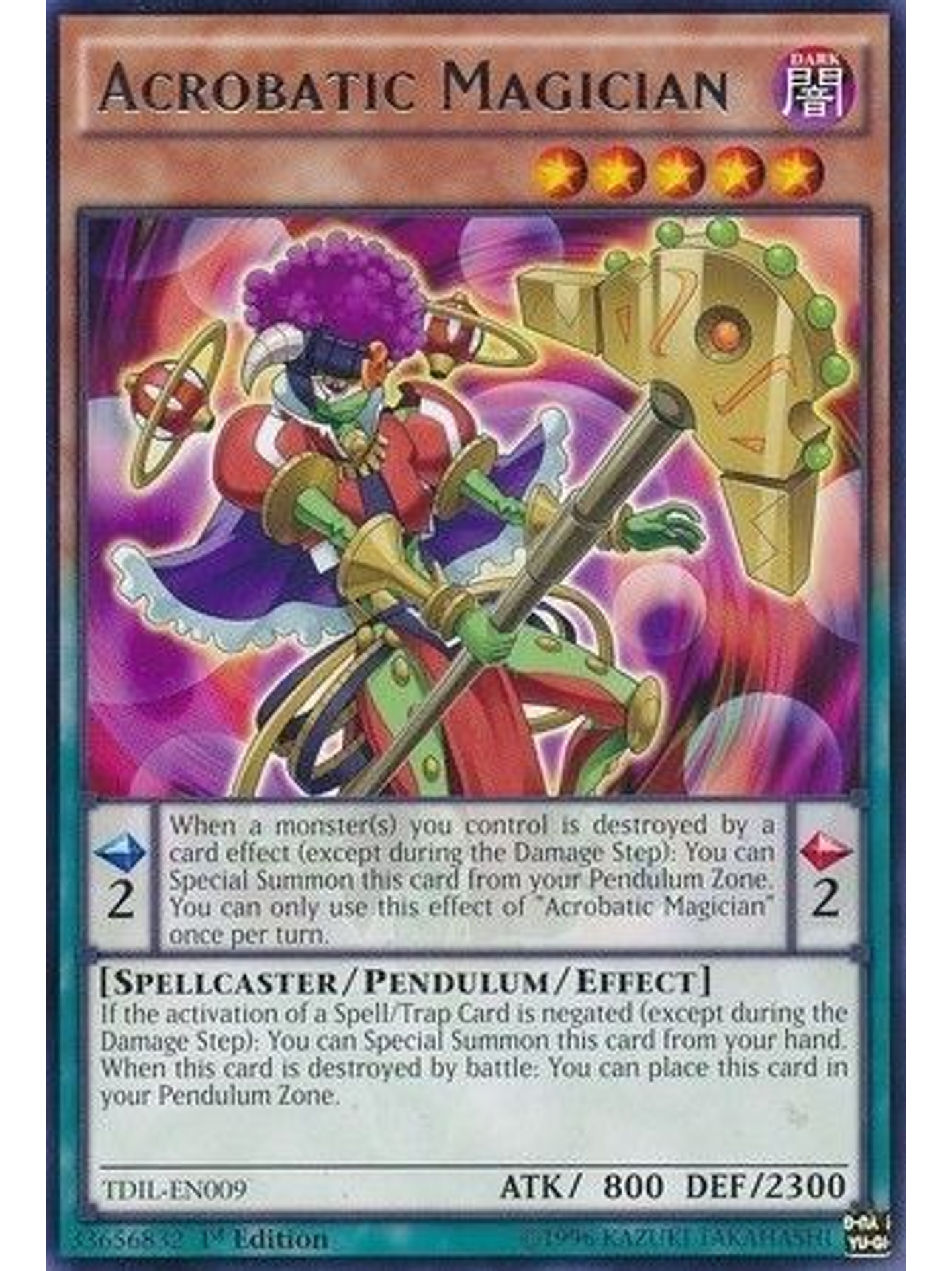 Acrobatic Magician - TDIL-EN009 - Rare 1st Edition 1
