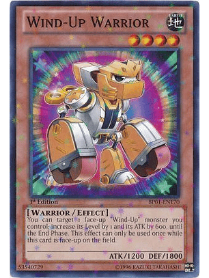 Wind-Up Warrior - BP01-EN170 - Starfoil Rare 1st Edition