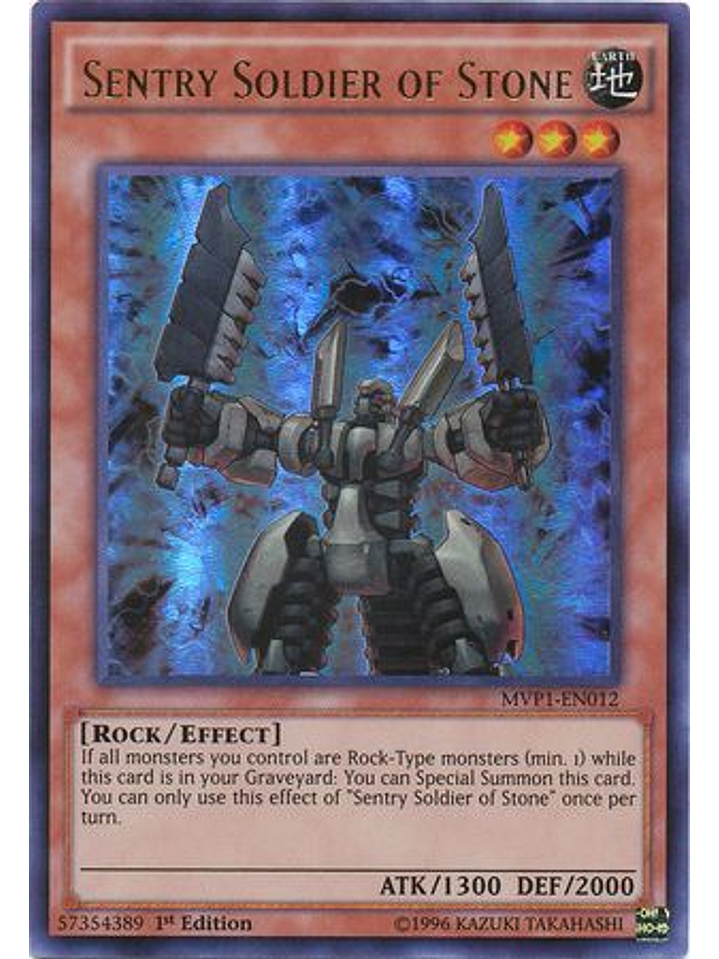 Sentry Soldier of Stone - MVP1-EN012 - Ultra Rare 1st Edition 1