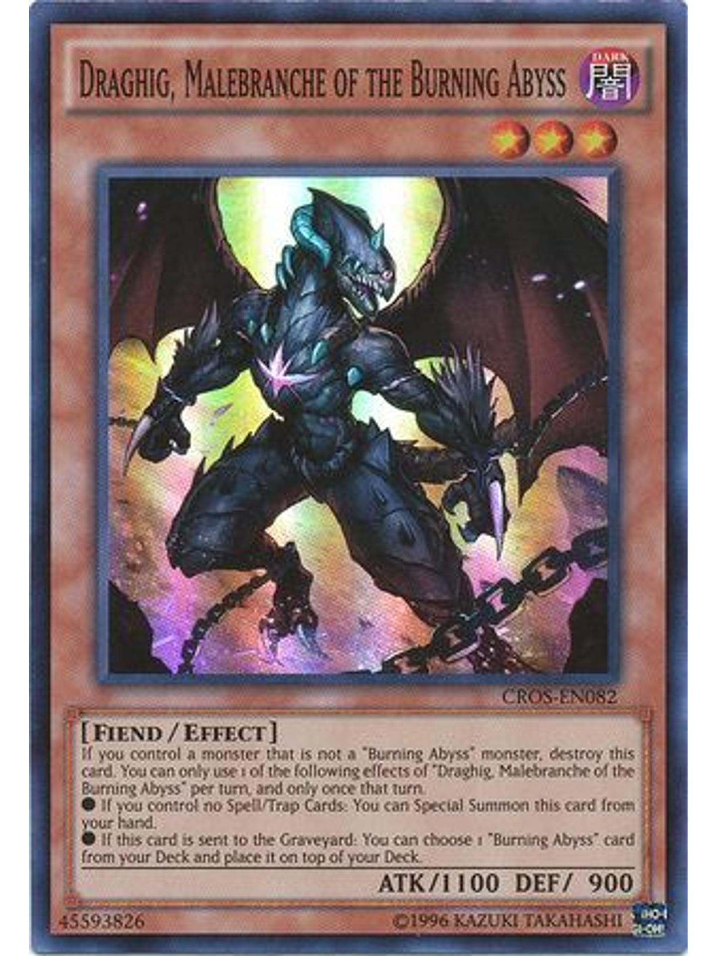 Draghig, Malebranche of the Burning Abyss - CROS-EN082 - Super Rare Unlimited 1