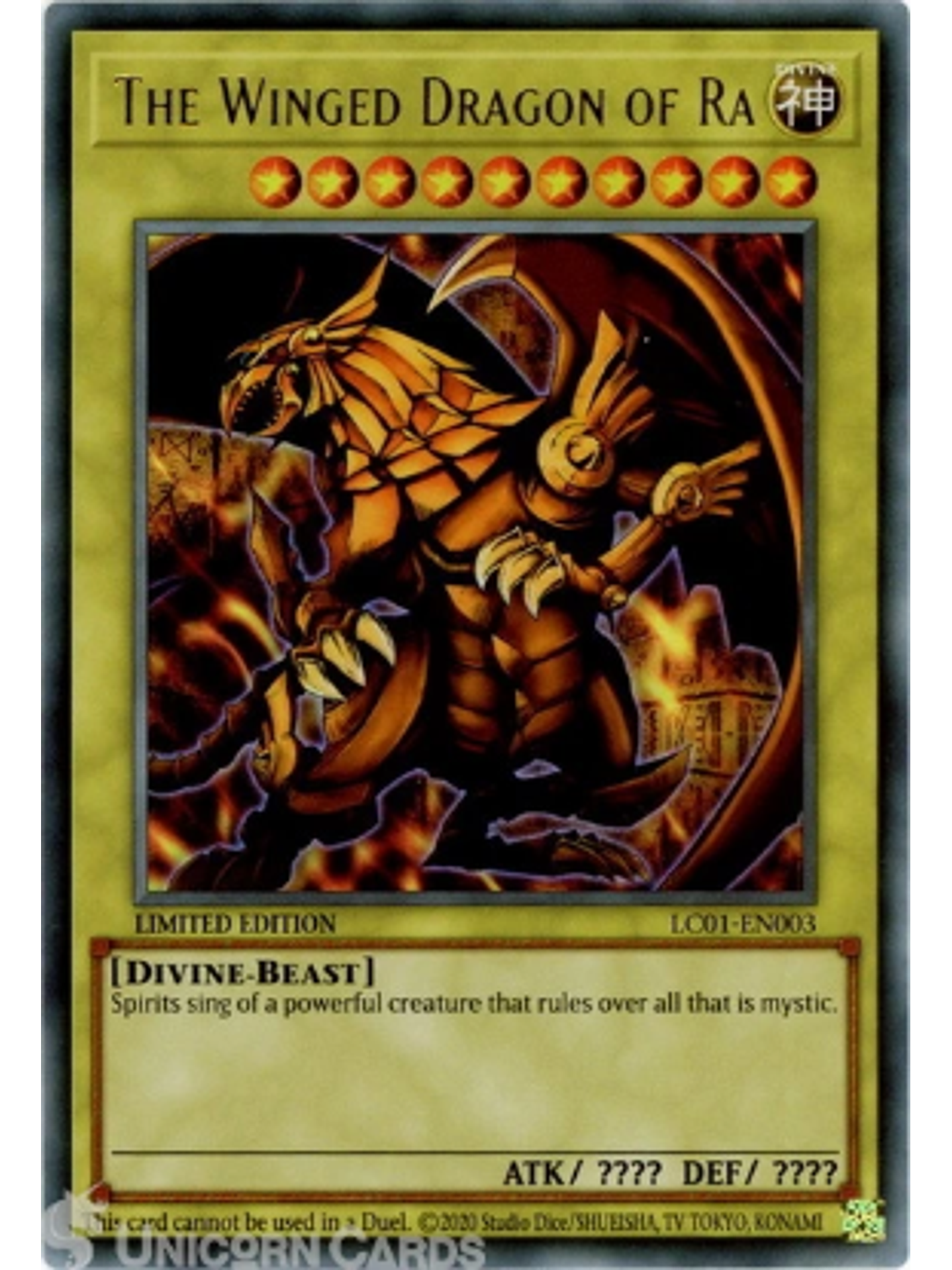 The Winged Dragon of Ra - LC01-EN003 - Ultra Rare Limited Editon 1