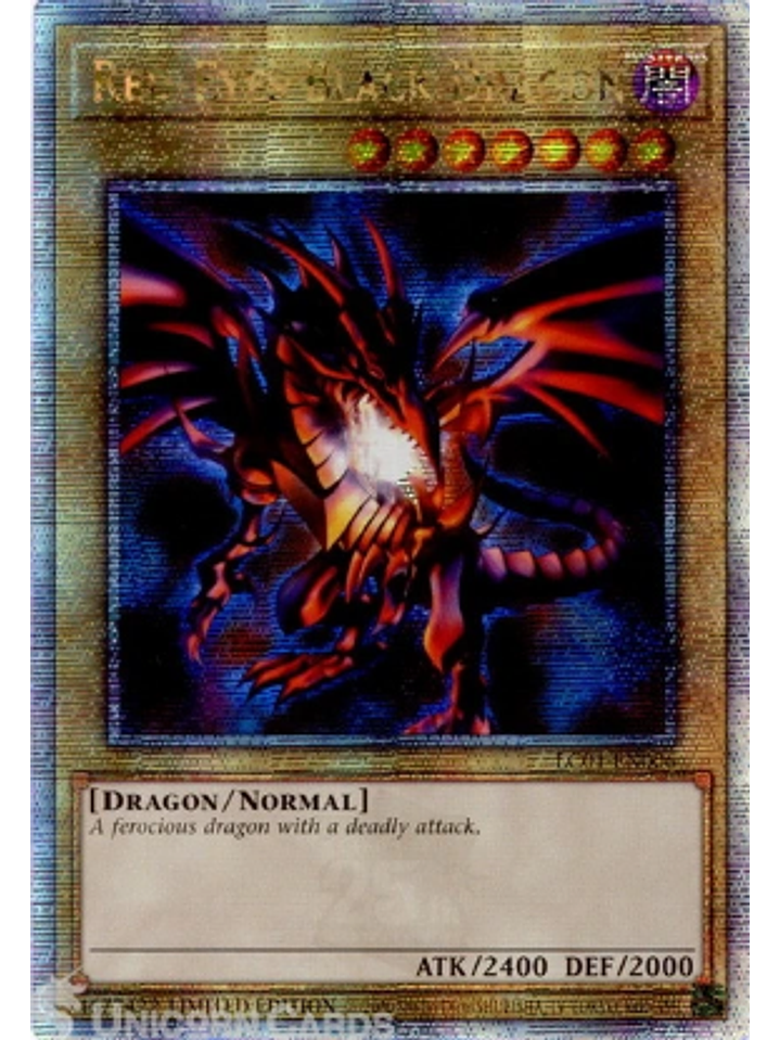 Red-Eyes Black Dragon - LC01-EN006 - Quarter Century Secret Rare Limited Editon 1
