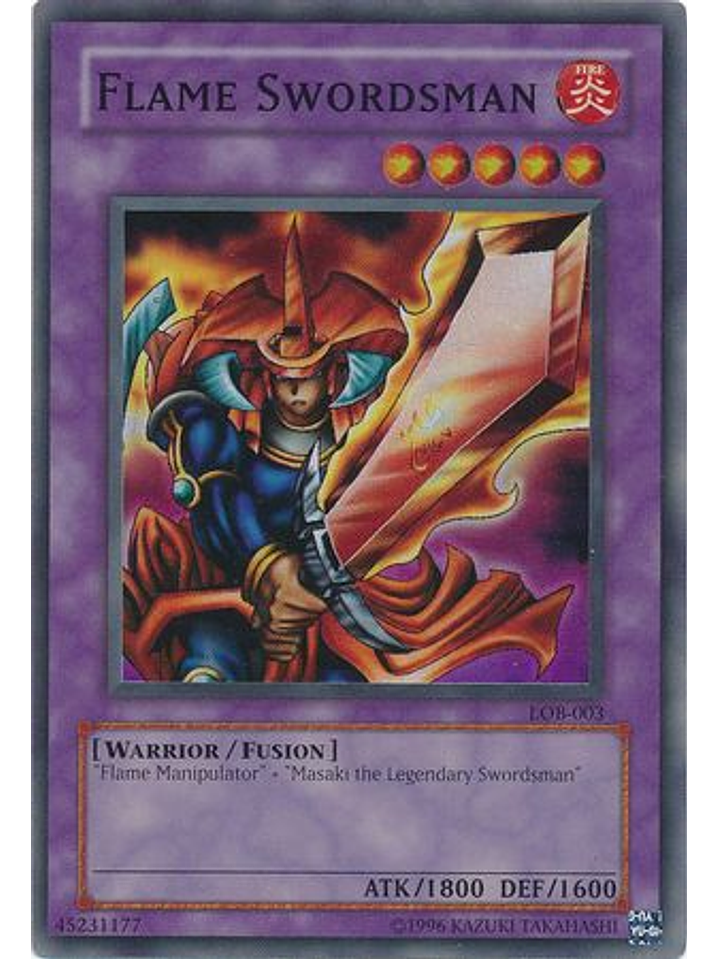 Flame Swordsman - LOB-EN003 - Super Rare Unlimited (25th Anniversary Edition) 1