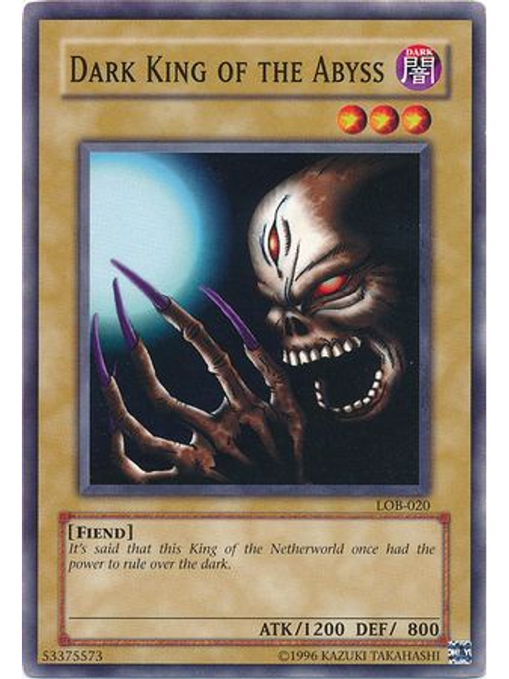 Dark King of the Abyss - LOB-EN020 - Common Unlimited (25th Anniversary Edition) 1