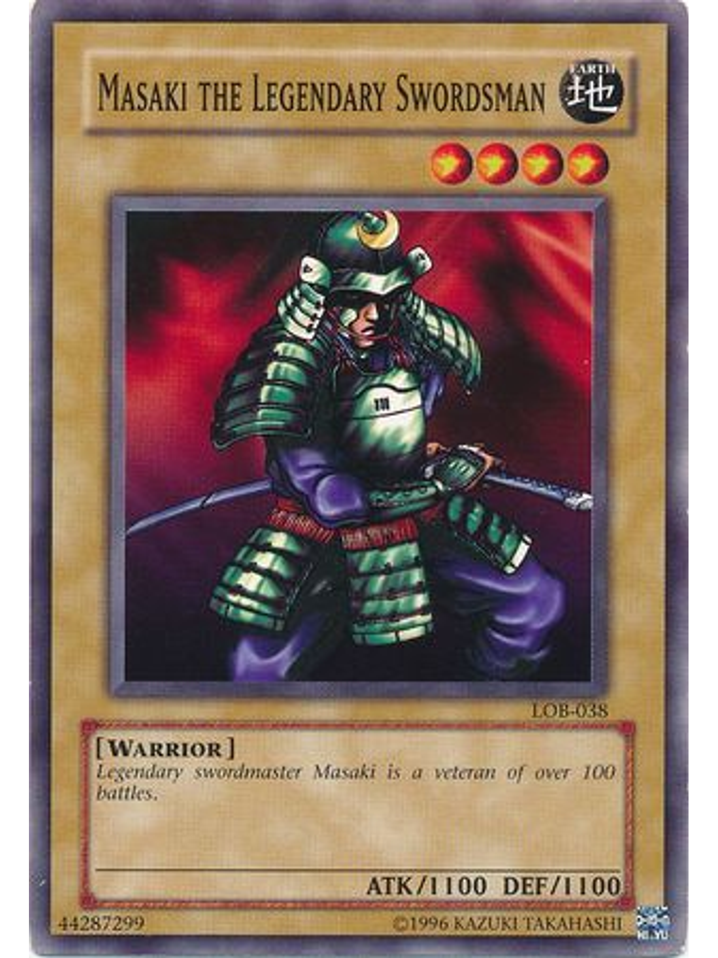 Masaki the Legendary Swordsman - LOB-EN038 - Common Unlimited (25th Anniversary Edition) 1