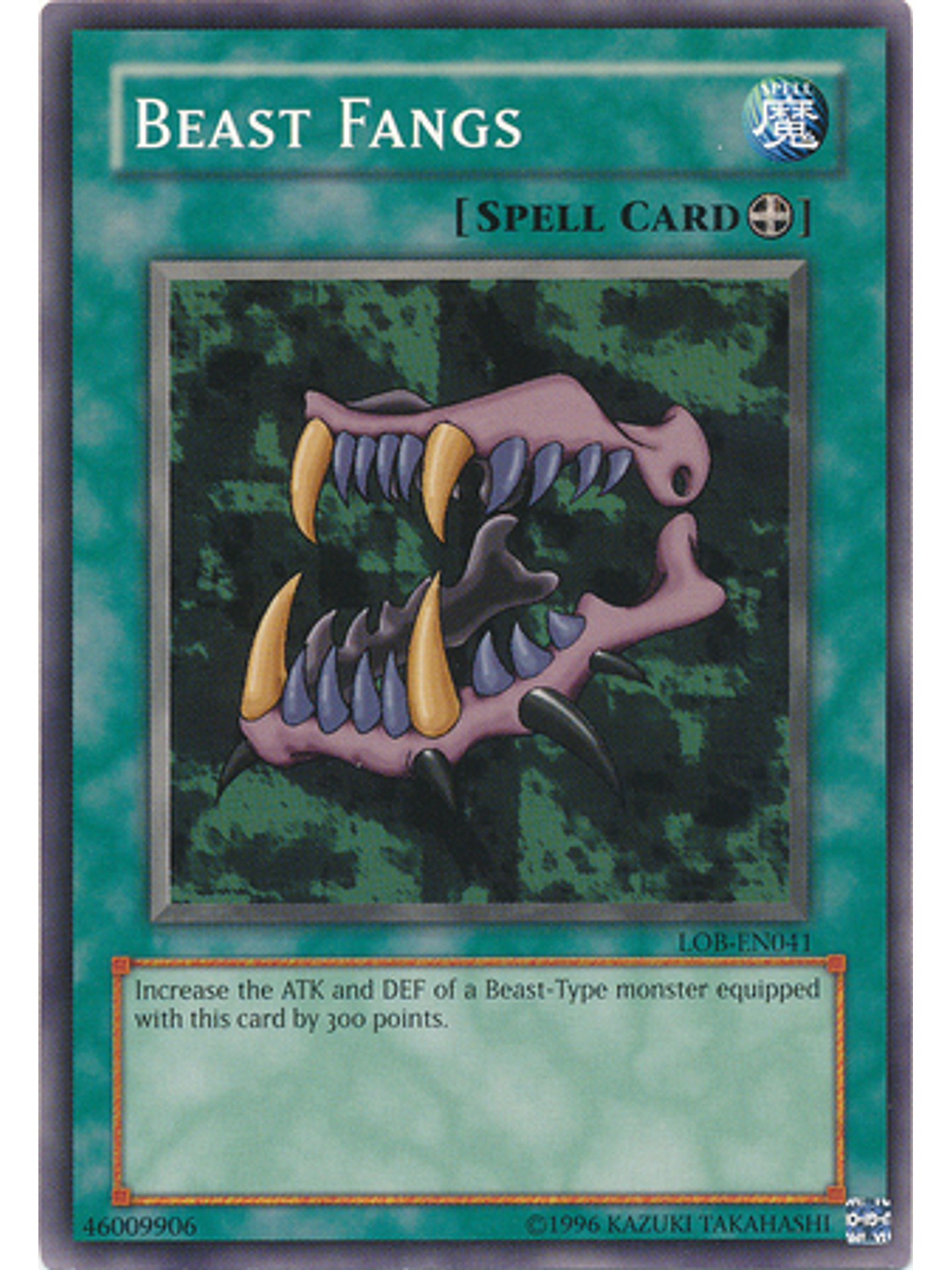 Beast Fangs - LOB-EN041 - Common Unlimited (25th Anniversary Edition) 1