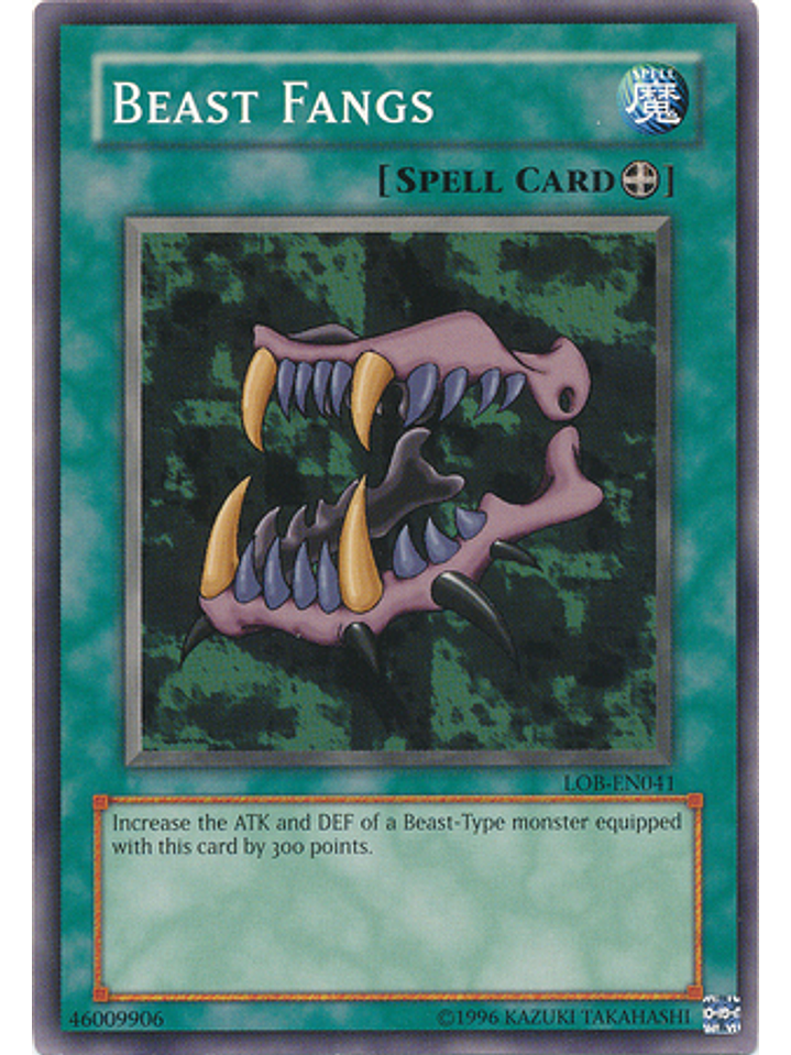 Beast Fangs - LOB-EN041 - Common Unlimited (25th Anniversary Edition) 1