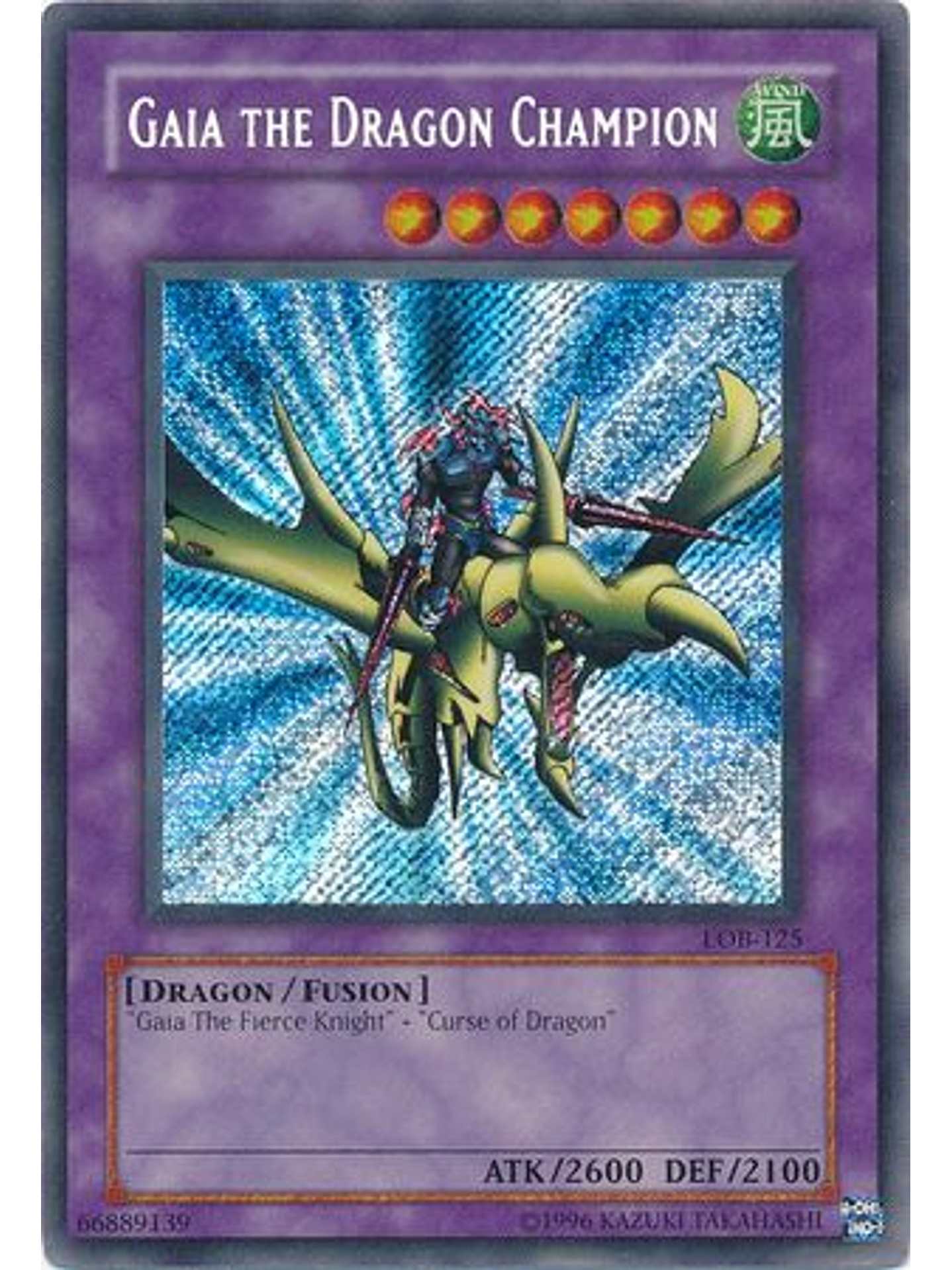 Gaia the Dragon Champion - LOB-EN125 - Secret Rare Unlimited (25th Anniversary Edition) 1