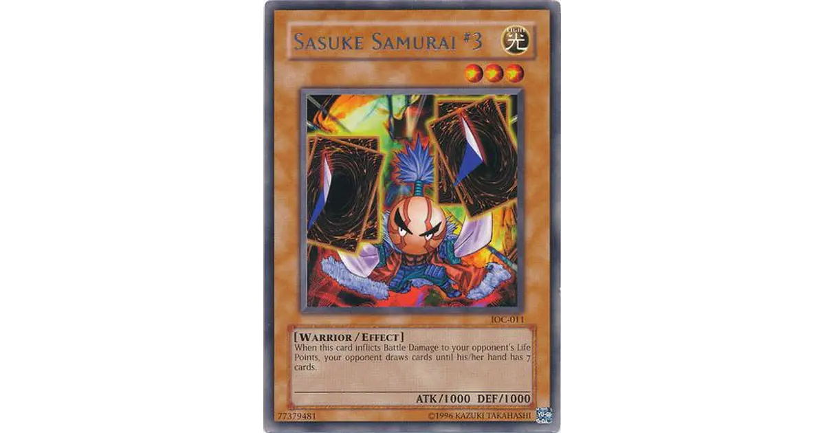 Carta Yu-Gi-Oh! Sasuke Samurai #3 (IOC-011) - Invasin Del Caos, Edicin  Ilimitada, Rara