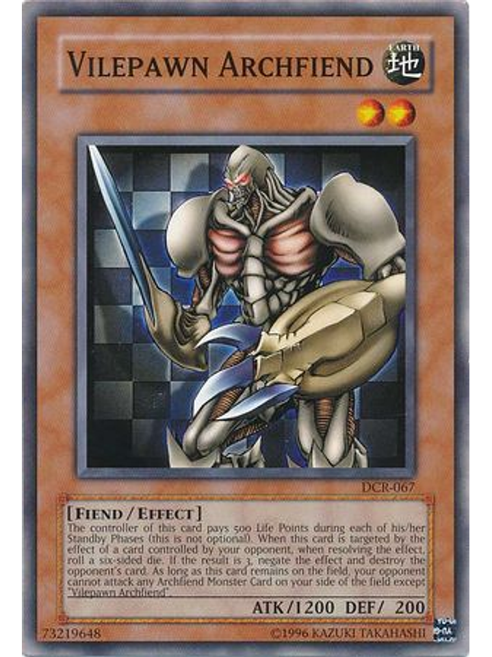 Vilepawn Archfiend - DCR-EN067 - Common Unlimited (25th Anniversary Edition) 1