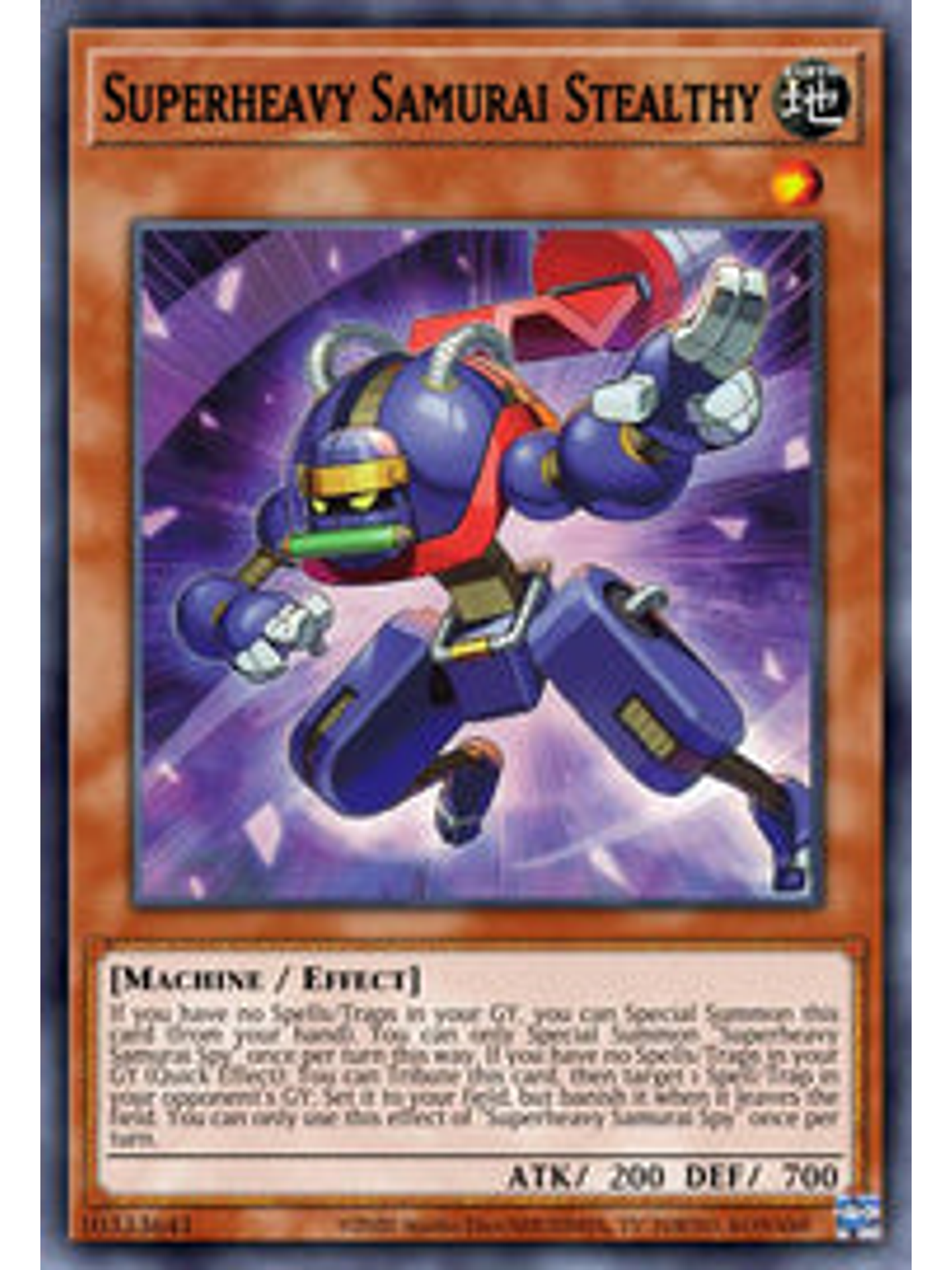 Superheavy Samurai Stealthy - CYAC-EN004 - Common 1st Edition 1