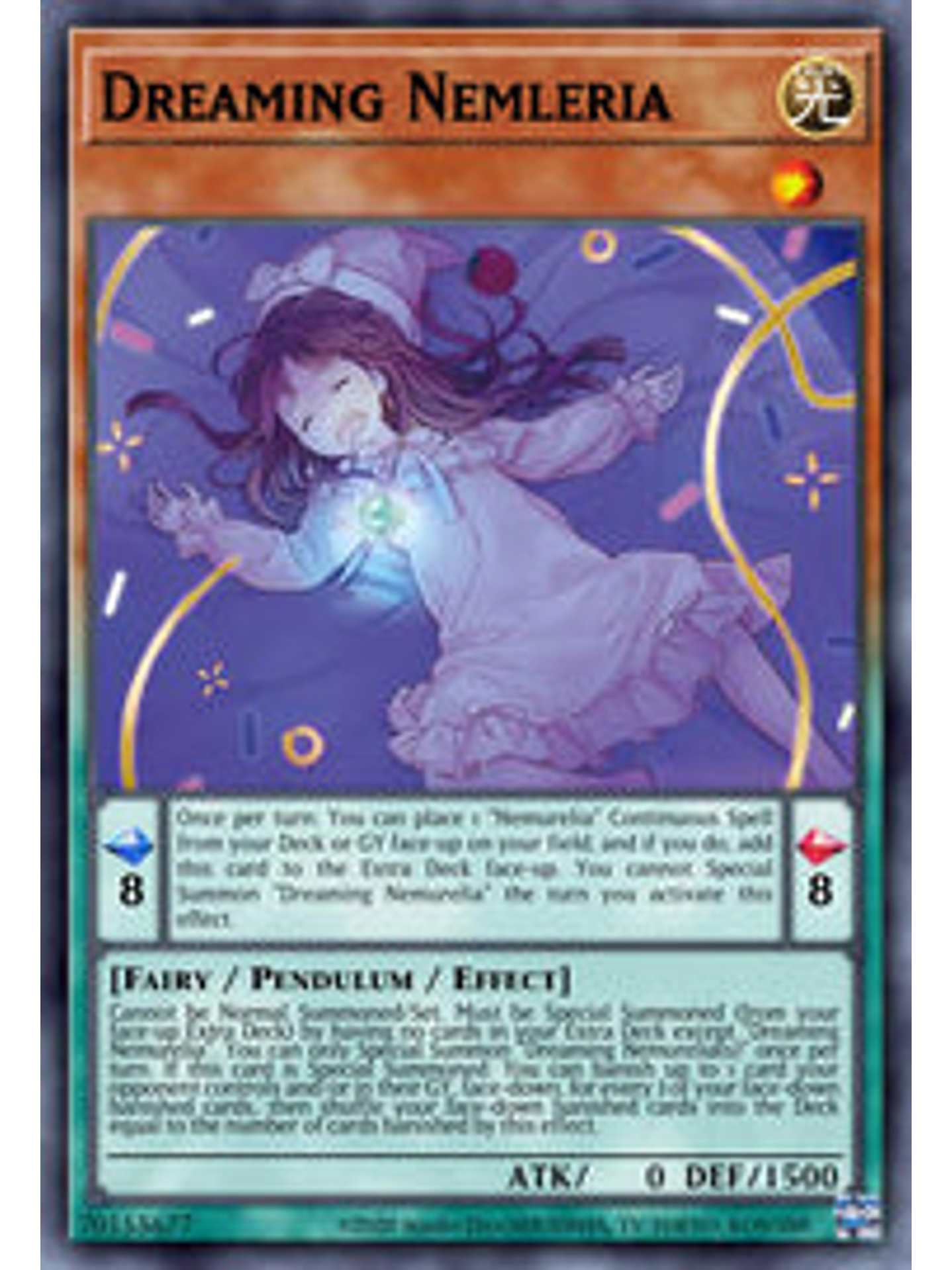 Dreaming Nemleria - CYAC-EN015 - Super Rare 1st Edition 1