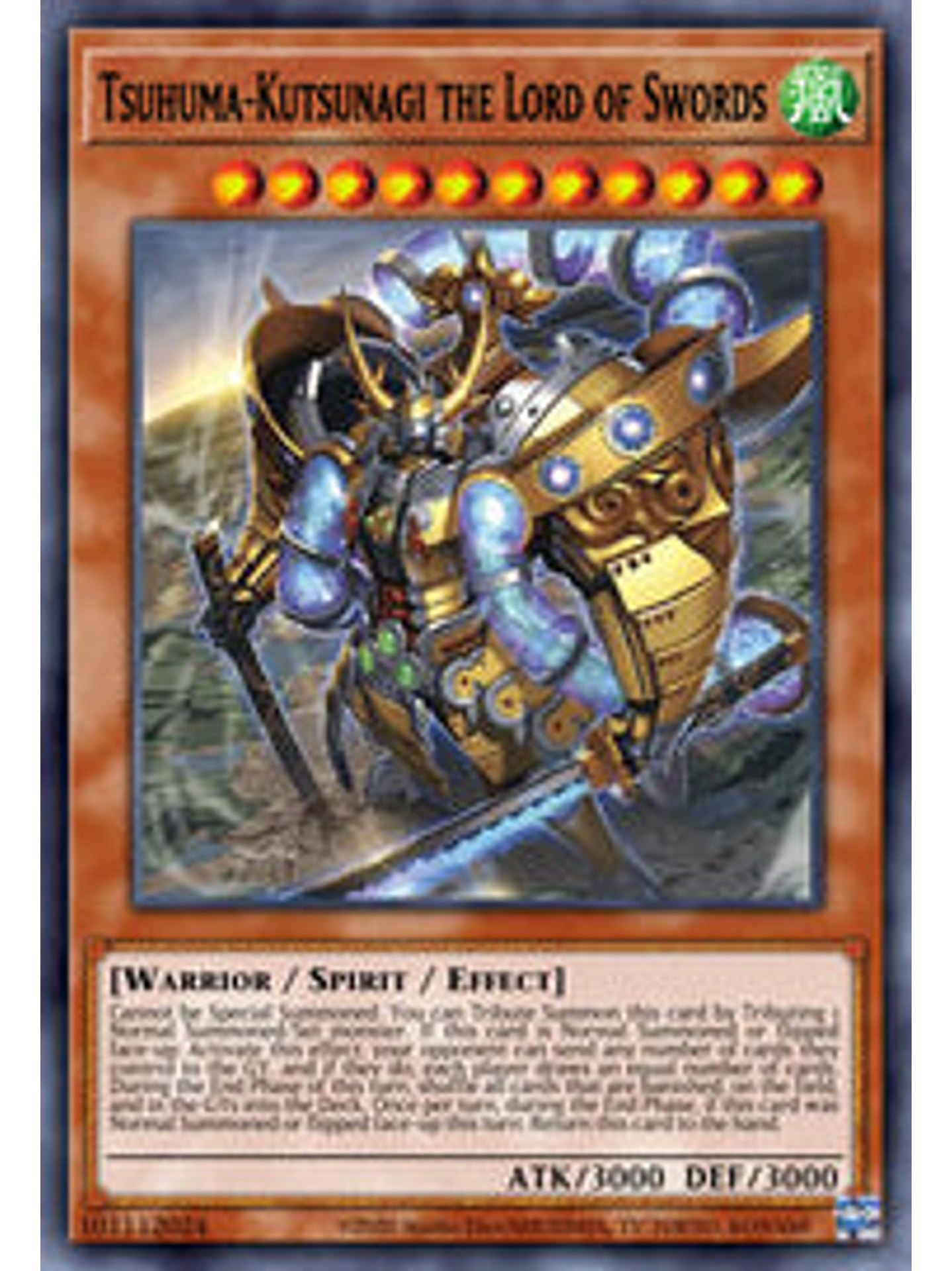 Tsumuha-Kutsunagi the Lord of Swords - CYAC-EN024 - Secret Rare 1st Edition 1