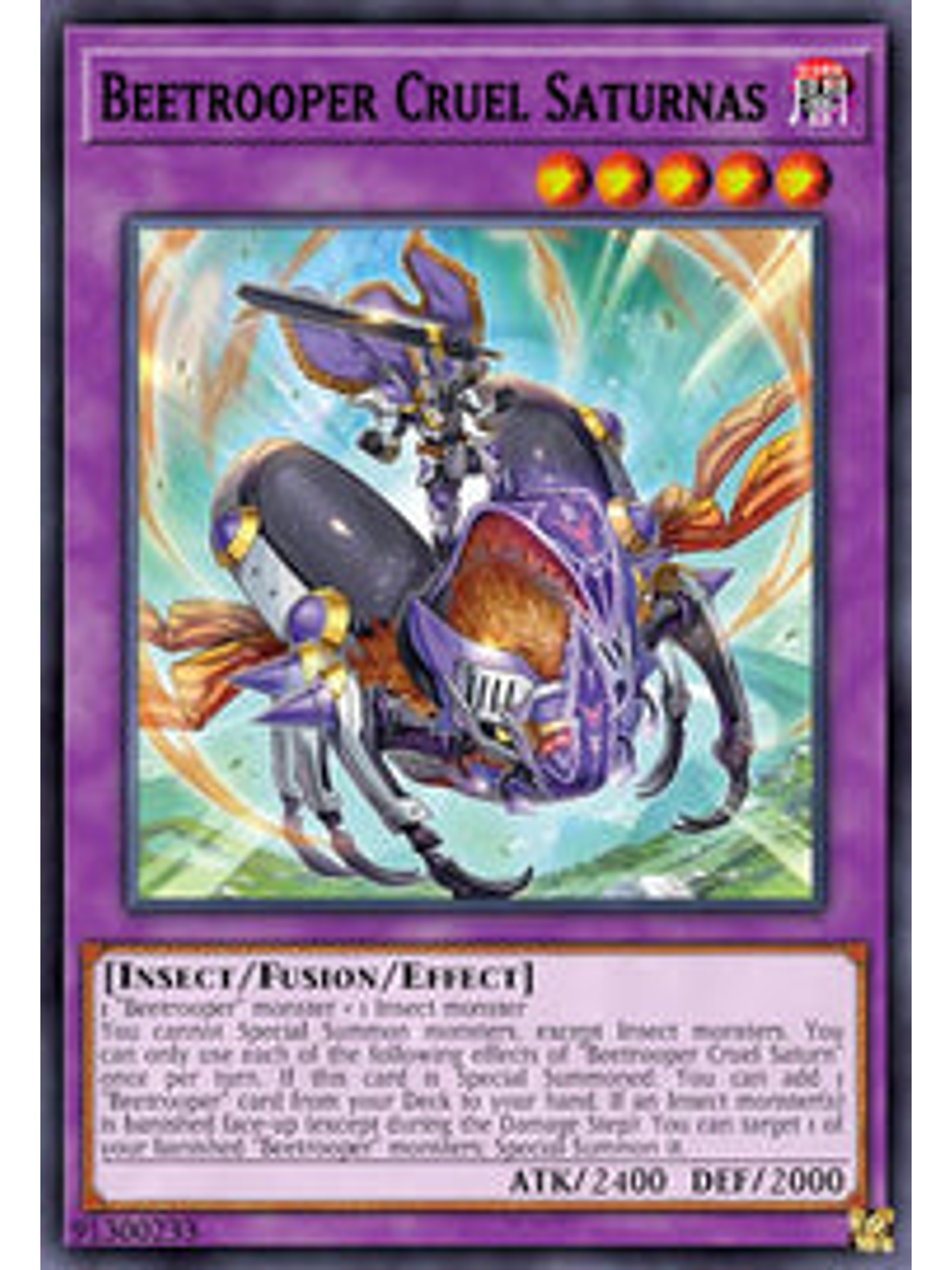 Beetrooper Cruel Saturnas - CYAC-EN037 - Super Rare 1st Edition 1