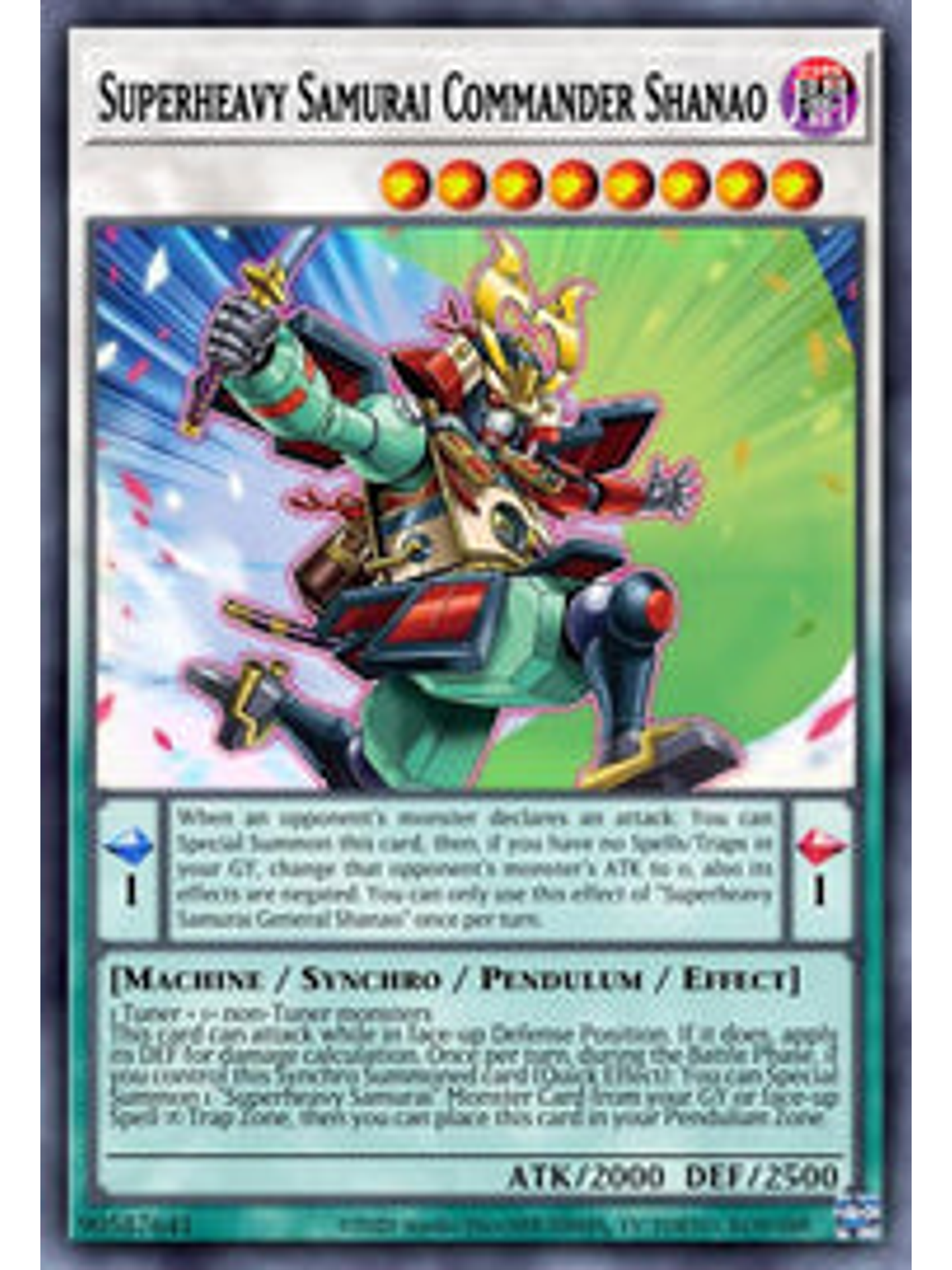 Superheavy Samurai Commander Shanawo - CYAC-EN040 - Super Rare 1st Edition 1