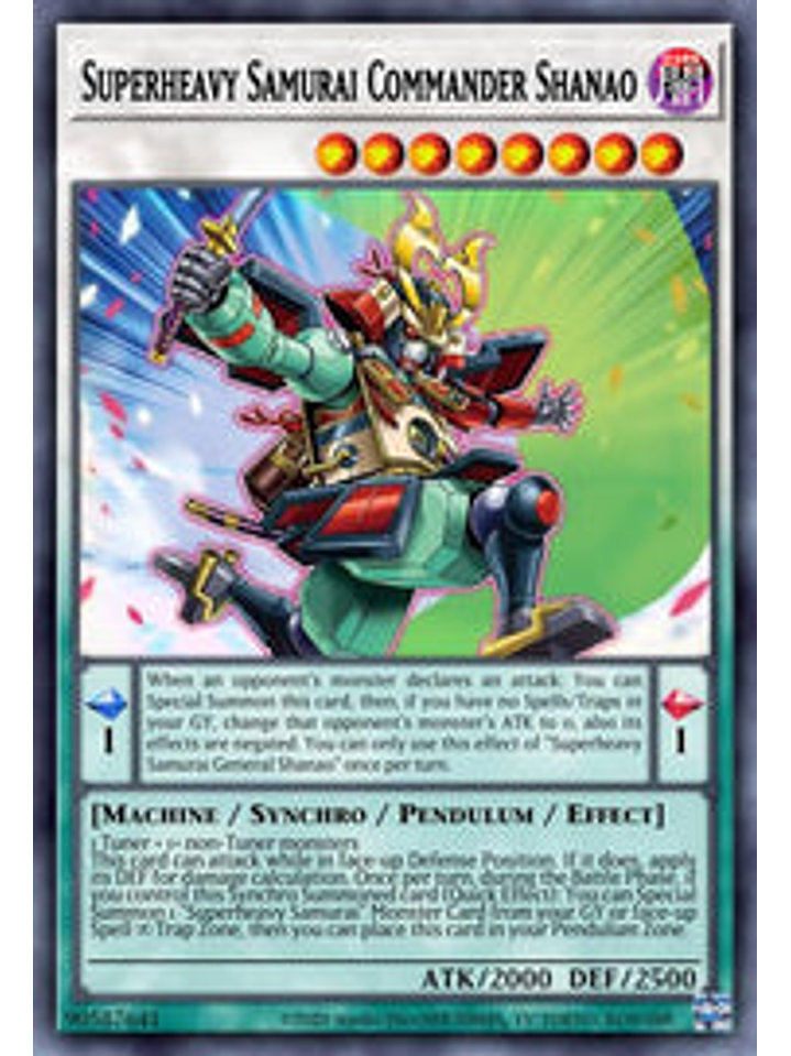 Superheavy Samurai Commander Shanawo - CYAC-EN040 - Super Rare 1st Edition 1