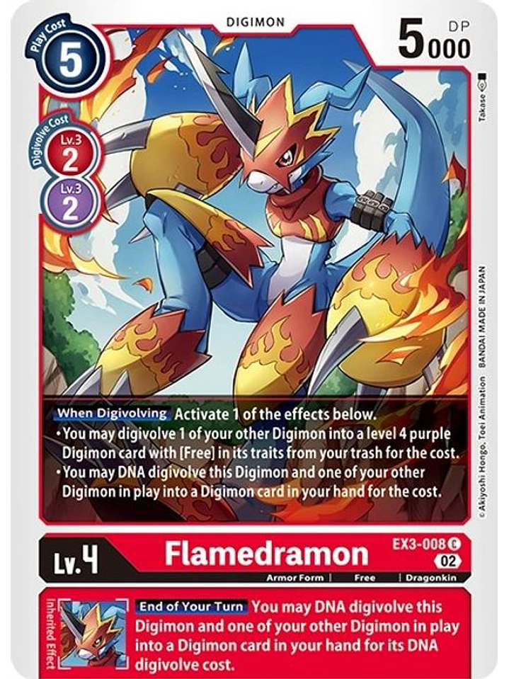 EX3-008 C Flamedramon (NO FOIL) 1