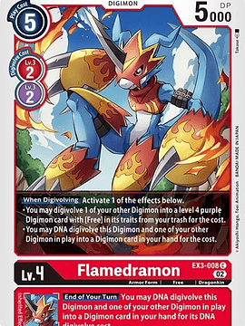 EX3-008 C Flamedramon (NO FOIL)