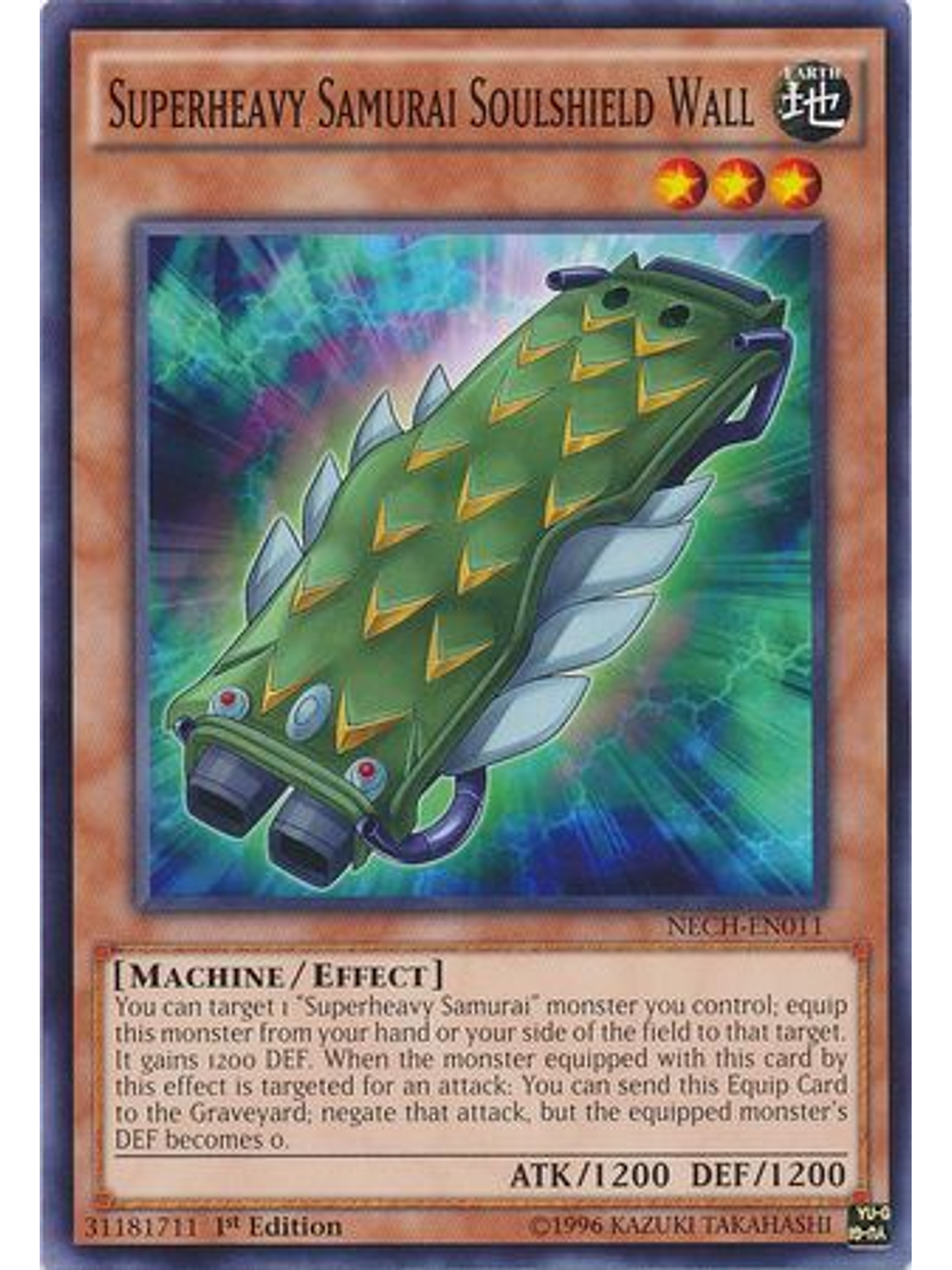 Superheavy Samurai Soulshield Wall - NECH-EN011 - Common 1st Edition 1