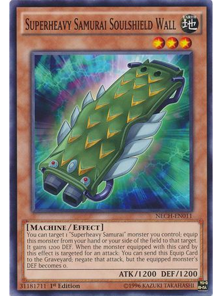 Superheavy Samurai Soulshield Wall - NECH-EN011 - Common 1st Edition 1