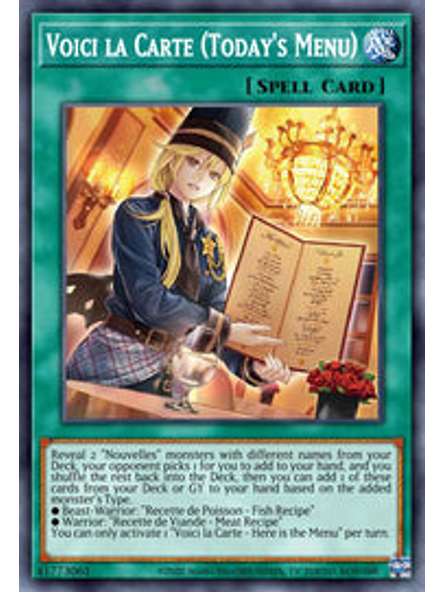 Voici la Carte (Today's Menu) - WISU-EN036 - Ultra Rare 1st Edition 1