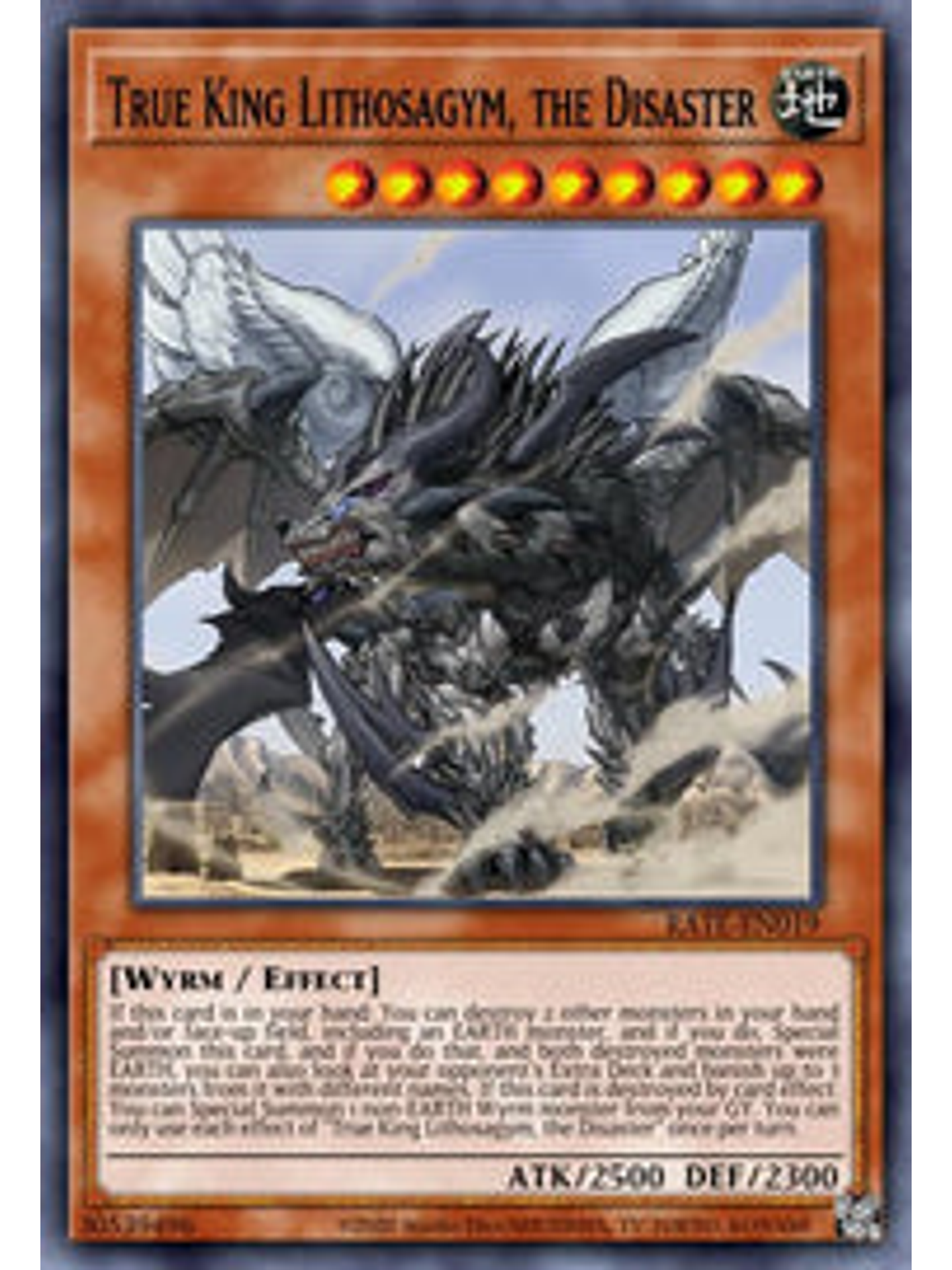 True King Lithosagym, the Disaster - WISU-EN047 - Rare 1st Edition 1