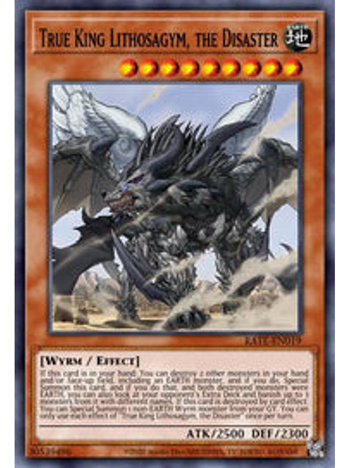 True King Lithosagym, the Disaster - WISU-EN047 - Rare 1st Edition 1