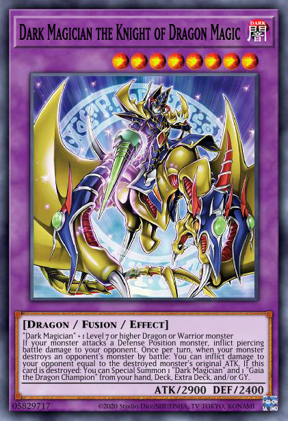 Dark Magician the Knight of Dragon Magic - BLMR-EN001 - Secret Rare 1st Edition