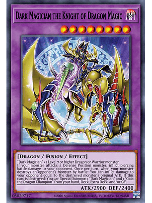Dark Magician the Knight of Dragon Magic - BLMR-EN001 - Secret Rare 1st Edition