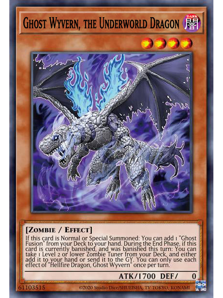 Ghost Wyvern, the Underworld Dragon - BLMR-EN025 - Ultra Rare 1st Edition 1