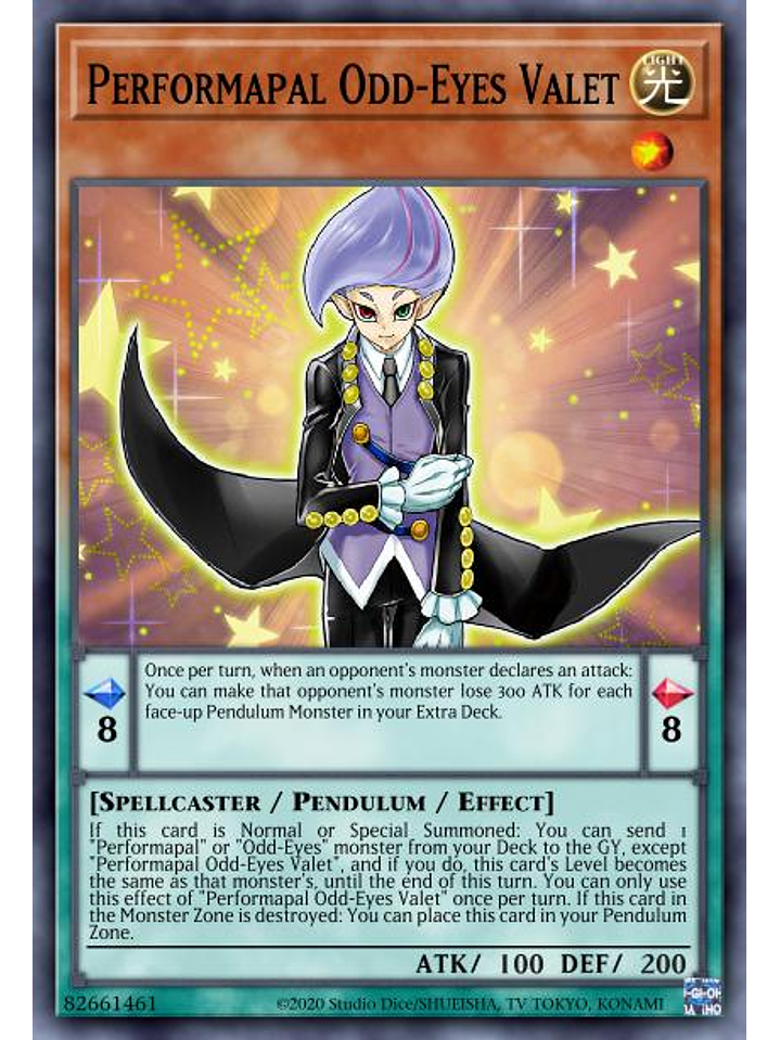 Performapal Odd-Eyes Valet - BLMR-EN029 - Ultra Rare 1st Edition 1