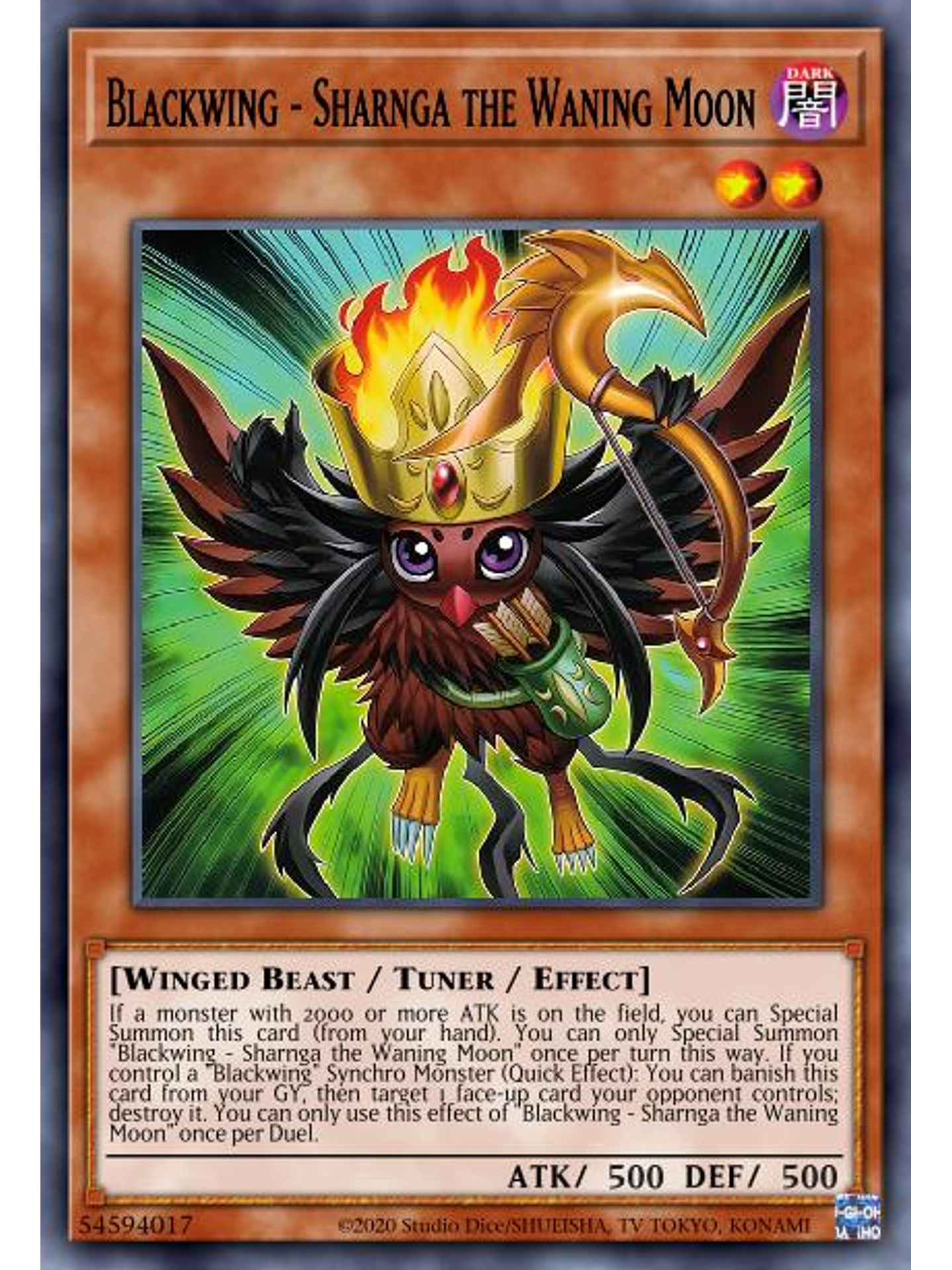 Blackwing - Sharnga the Waning Moon - BLMR-EN039 - Ultra Rare 1st Edition 1