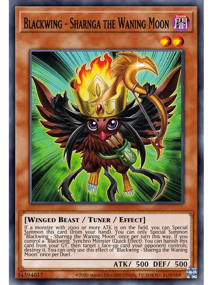 Blackwing - Sharnga the Waning Moon - BLMR-EN039 - Ultra Rare 1st Edition 1