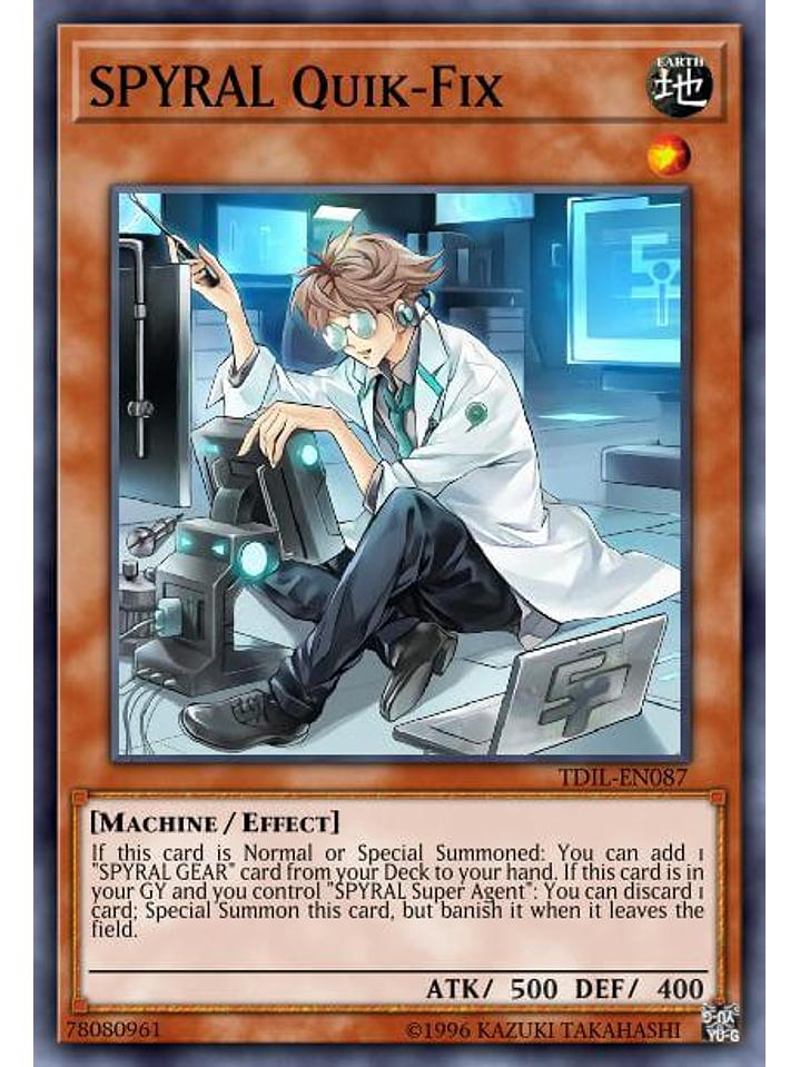 SPYRAL Quik-Fix - BLMR-EN056 - Quarter Century Rare 1st Edition 1