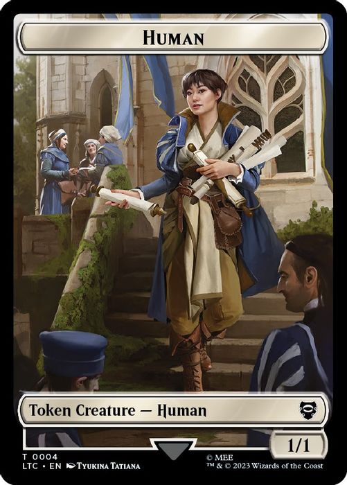 TC-0015 T Human (0004) // Human Soldier (0001) Double-sided Token