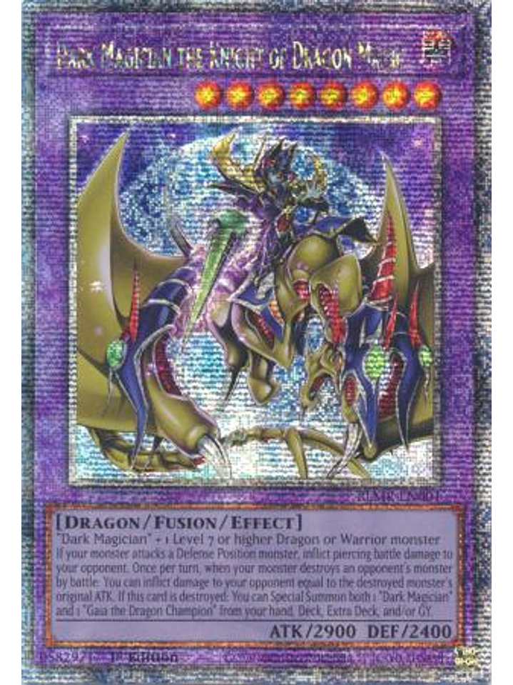 Dark Magician the Knight of Dragon Magic BLMR-EN001 Quarter Century Rare 1st Edition 1