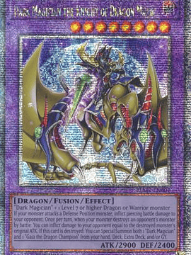 Dark Magician the Knight of Dragon Magic BLMR-EN001 Quarter Century Rare 1st Edition
