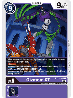 BT13-086 U Gizmon: XT