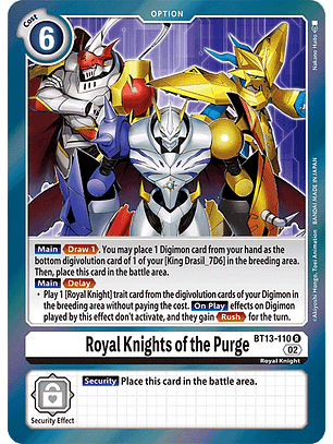 BT13-110 R Royal Knights of the Purge