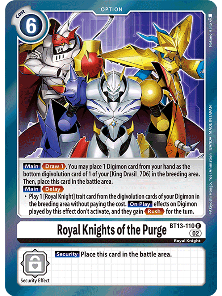 BT13-110 R Royal Knights of the Purge 1
