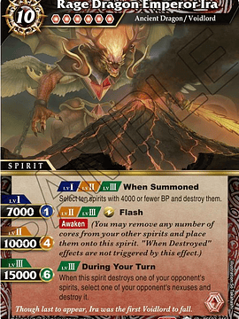 BSS02-016 Rage Dragon Emperor Ira (FOIL)