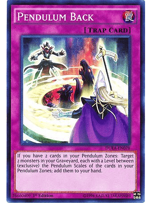 Pendulum Back - DUEA-EN078 - Super Rare 1st Edition