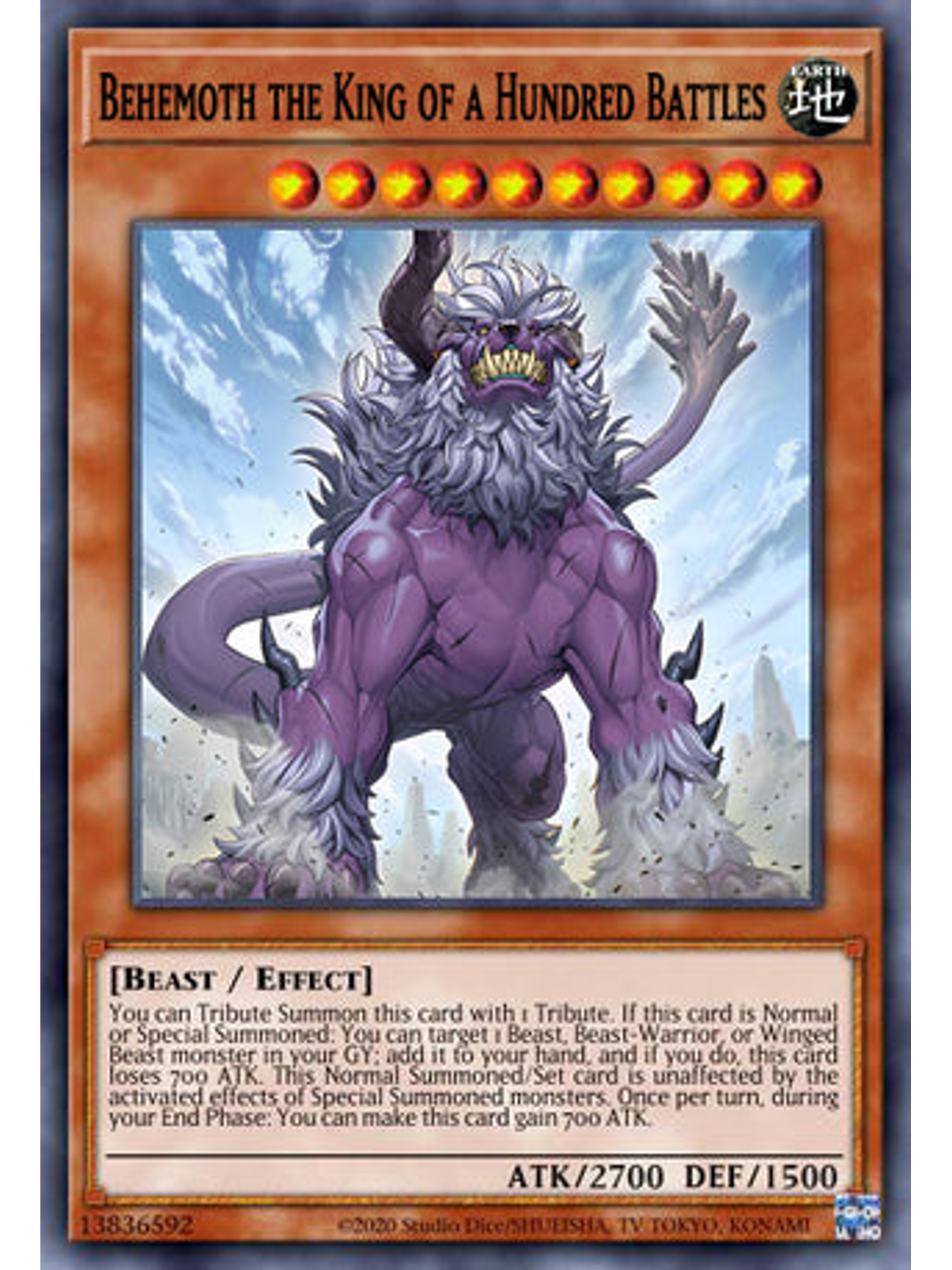 Behemoth the King of a Hundred Battles - DUNE-EN024 - Common 1st Edition 1