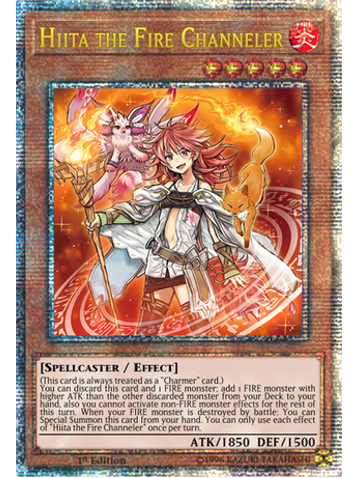 Hiita the Fire Channeler - DUNE-EN026 - Quarter Century Rare 1st Edition 1