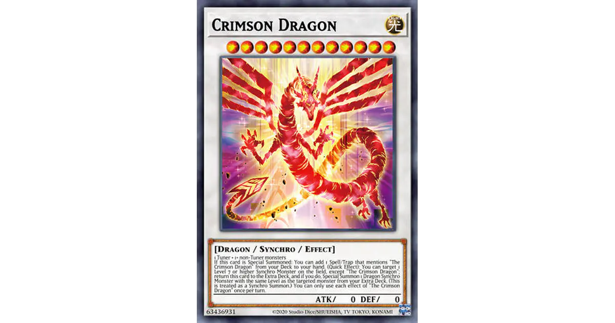 Crimson Dragon - DUNE-EN038 - Secret Rare 1st Edition