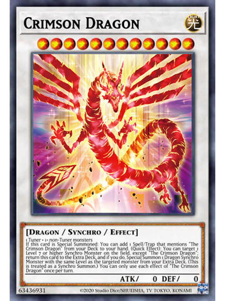 Crimson Dragon - DUNE-EN038 - Secret Rare 1st Edition 1