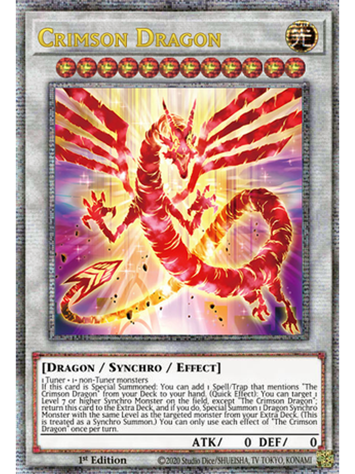 Crimson Dragon - DUNE-EN038 - Quarter Century Rare 1st Edition 1