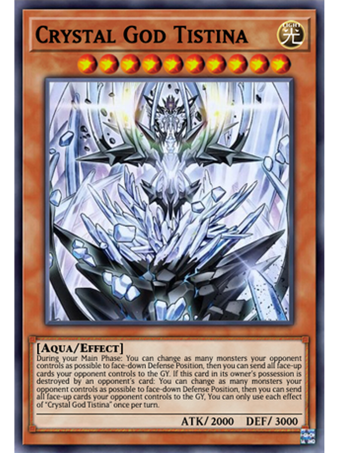 Crystal God Tistina - DUNE-EN089 - Secret Rare 1st Edition 1