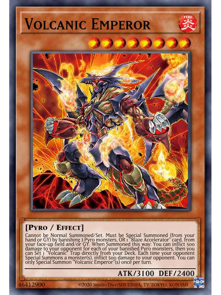 Volcanic Emperor - LD10-EN018 - Ultra Rare 1st Edition 1